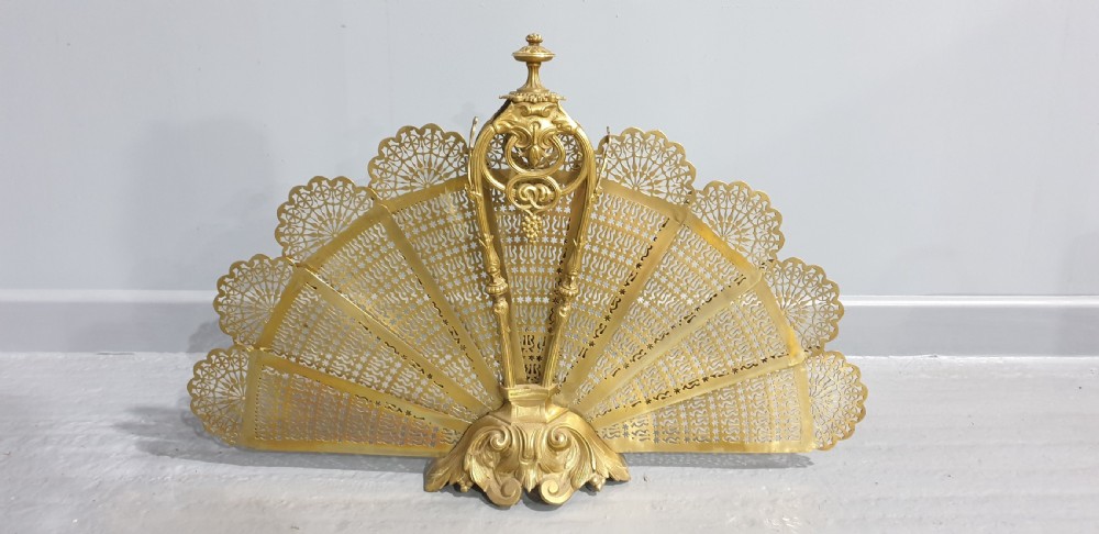 Early C20th Brass Peacock Screen View VI