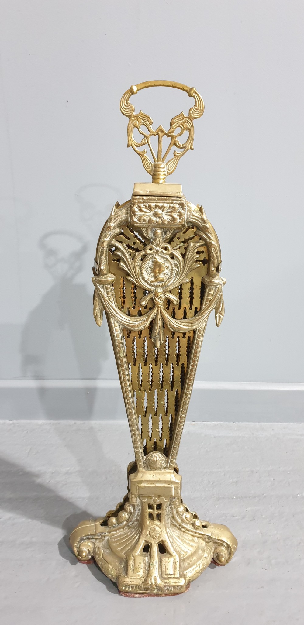 Victorian Brass Peacock Fire Screen View III