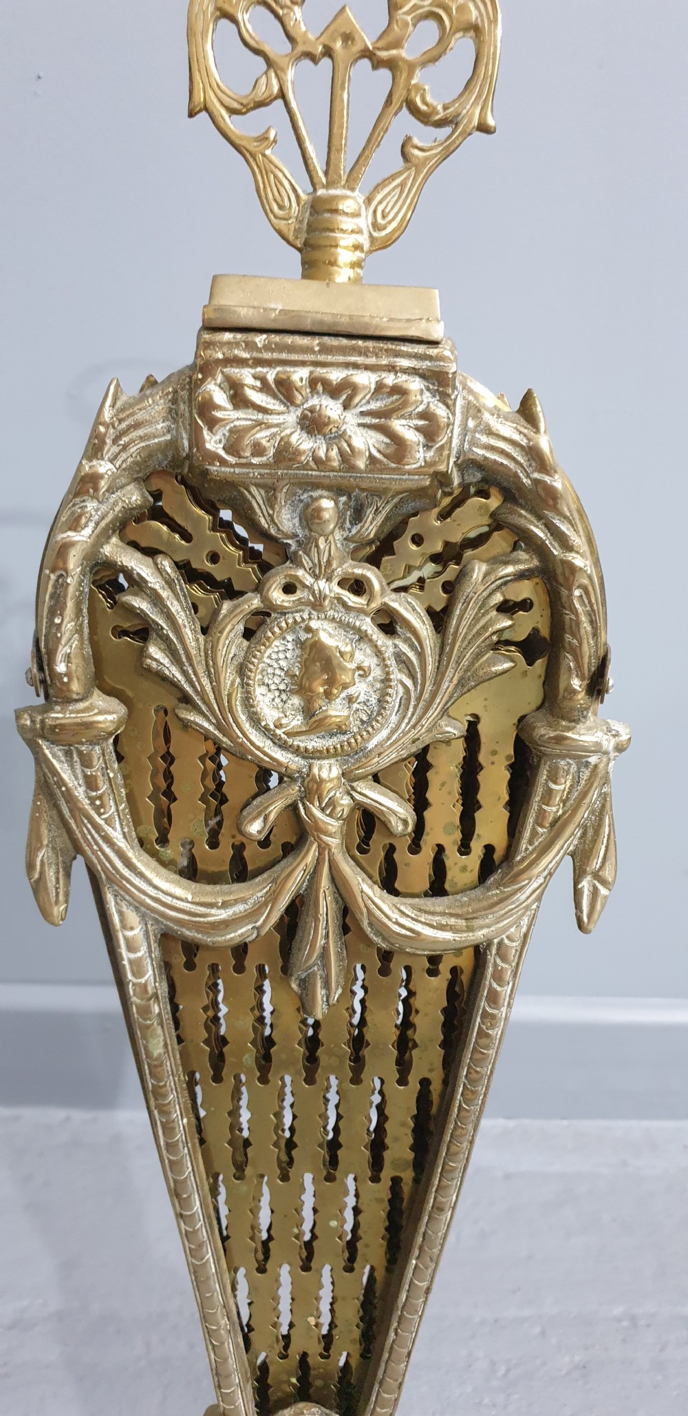 Victorian Brass Peacock Fire Screen View IV