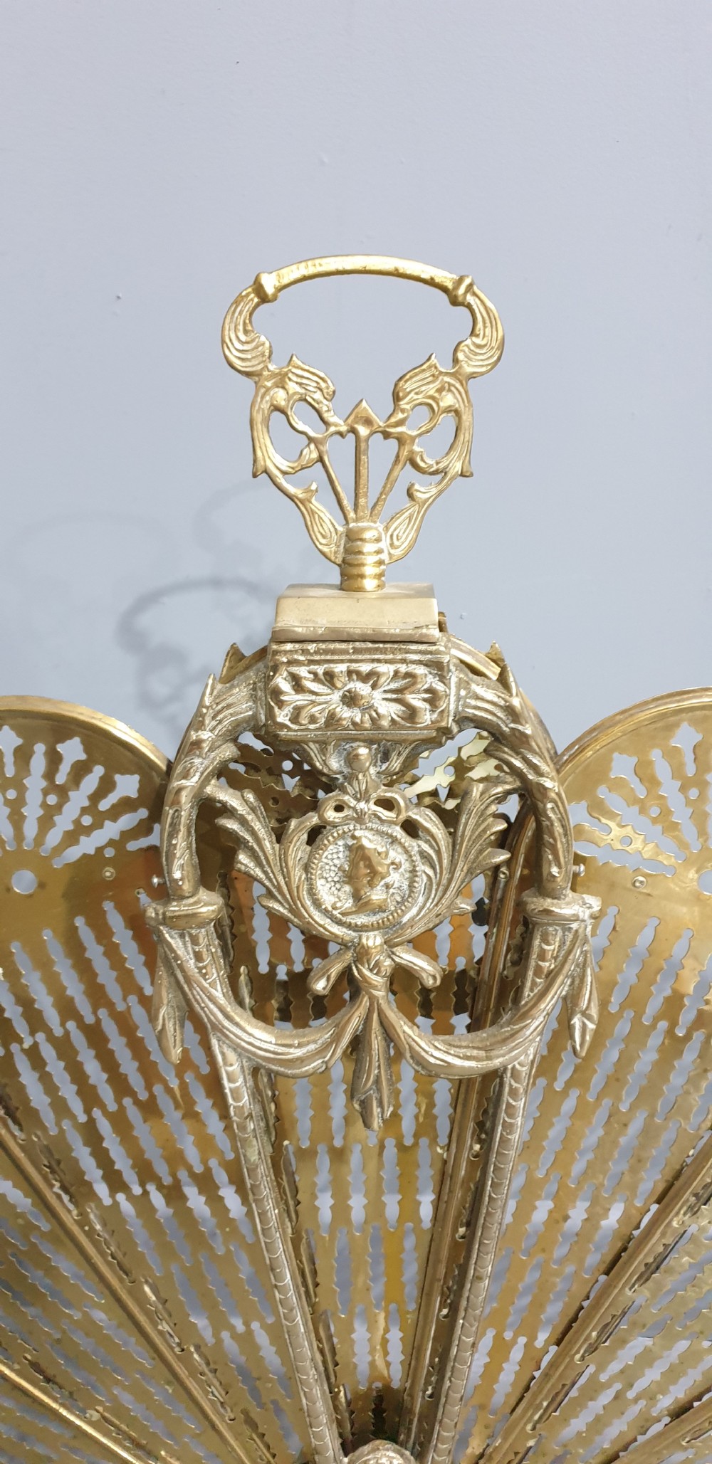 Victorian Brass Peacock Fire Screen View VII