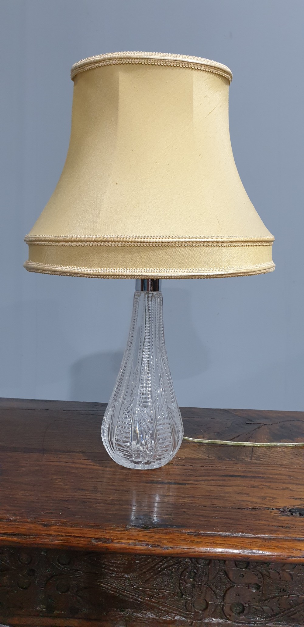 Very Pretty Cut Glass Table Lamp