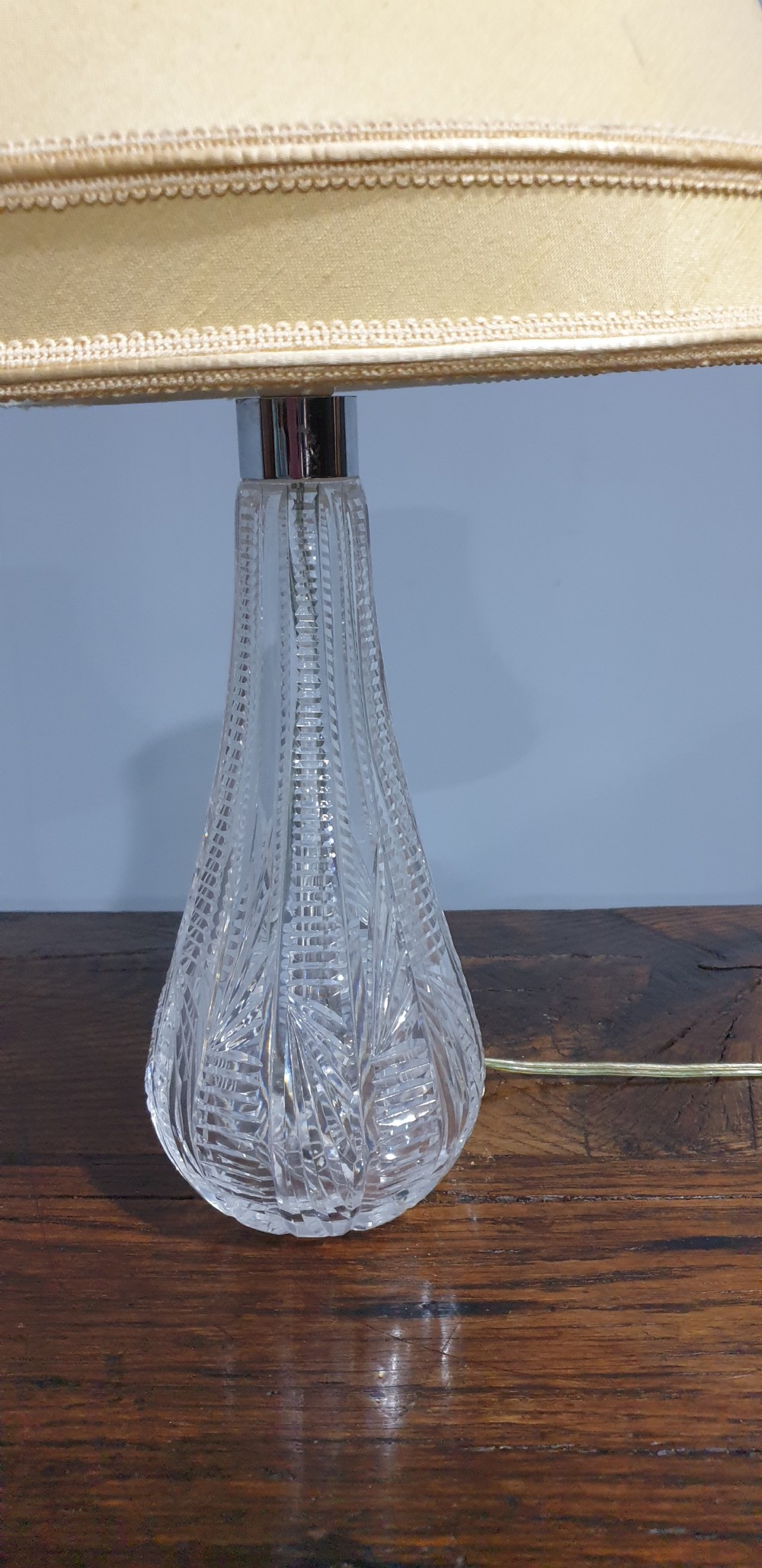 Very Pretty Cut Glass Table Lamp View III