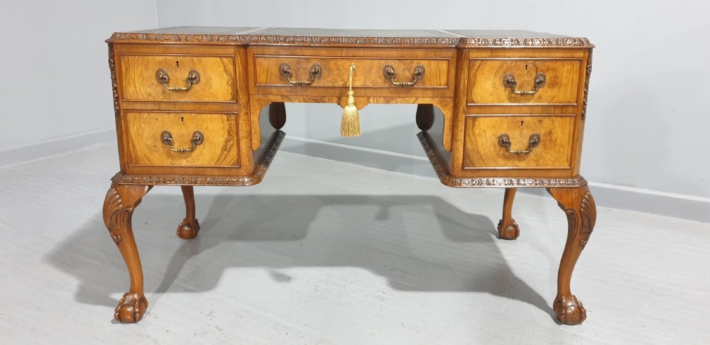 Top Quality Burr Walnut Writing Desk View II