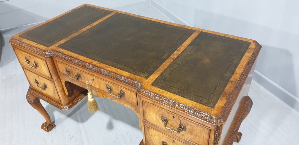 Top Quality Burr Walnut Writing Desk View VII