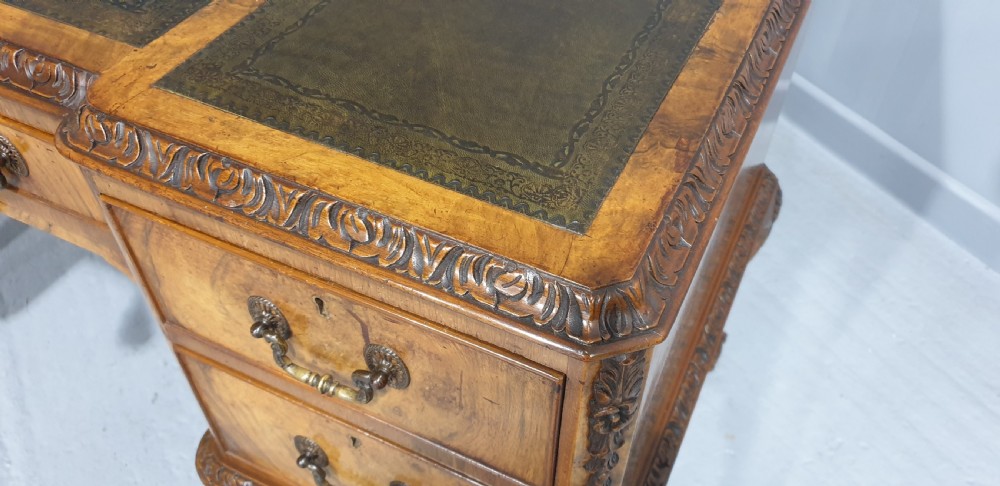 Top Quality Burr Walnut Writing Desk View IX