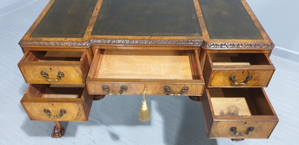 Top Quality Burr Walnut Writing Desk View X