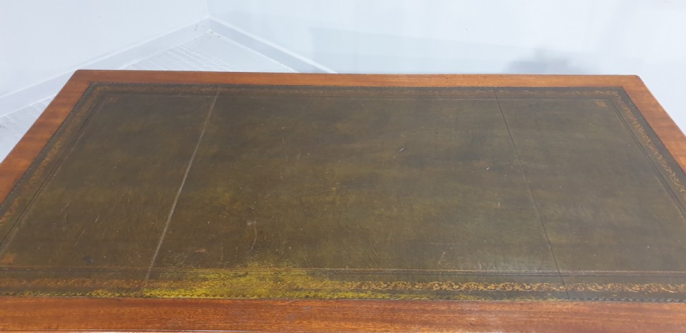 Solid Mahogany Pedestal Desk View II