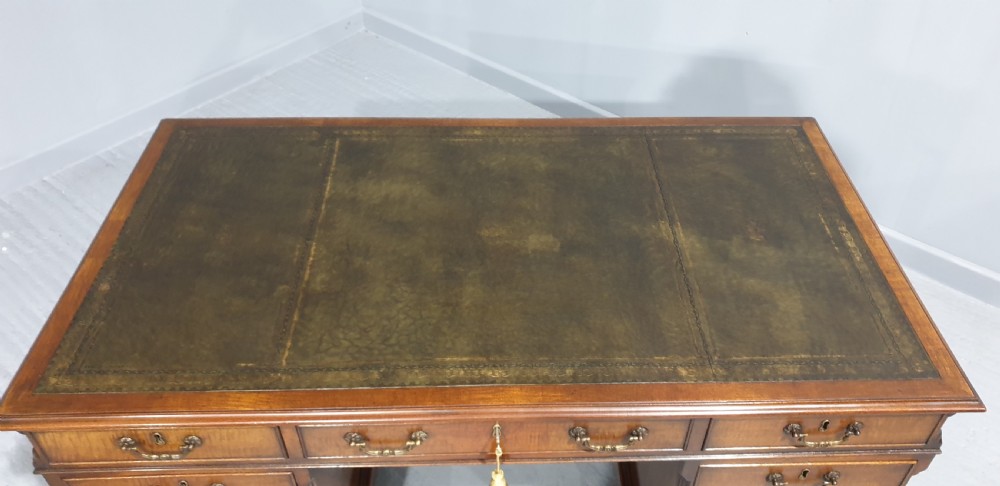 Solid Mahogany Pedestal Desk View V