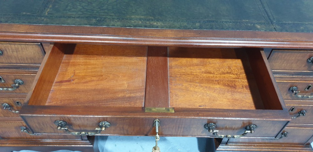 Solid Mahogany Pedestal Desk View VII