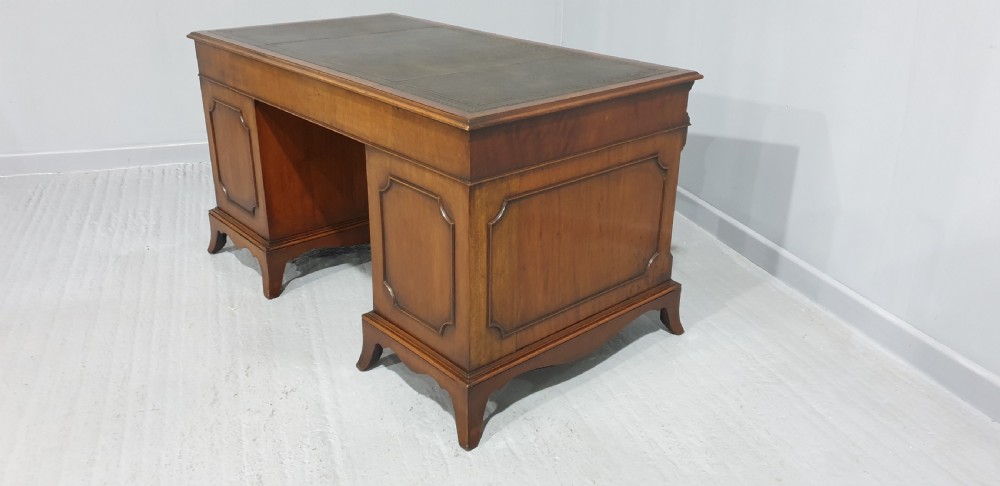 Solid Mahogany Pedestal Desk View XI