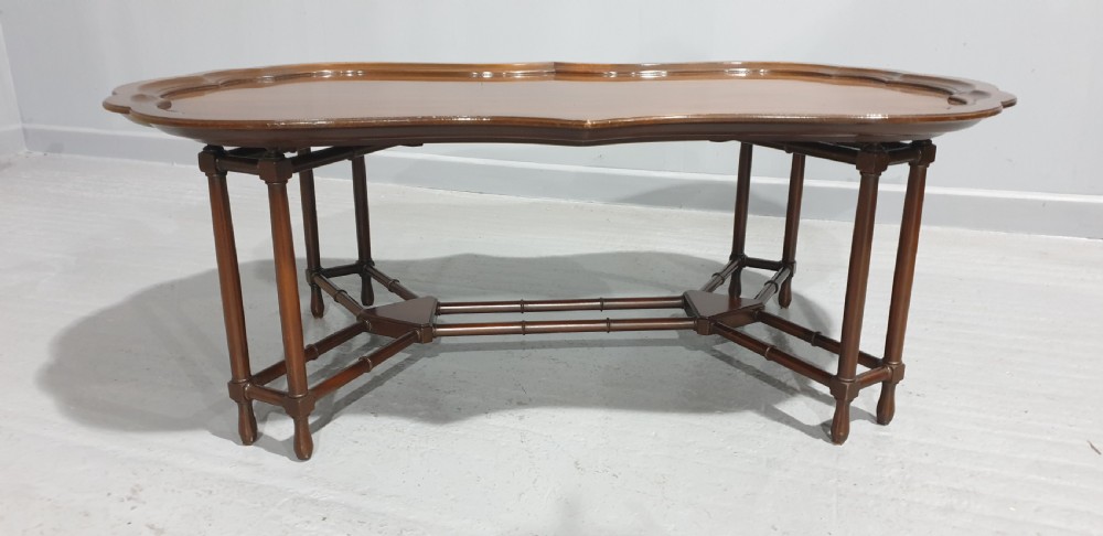 Unusual Tray Topped Mahogany Coffee Table View II