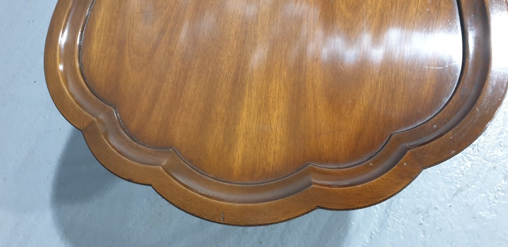 Unusual Tray Topped Mahogany Coffee Table View IV