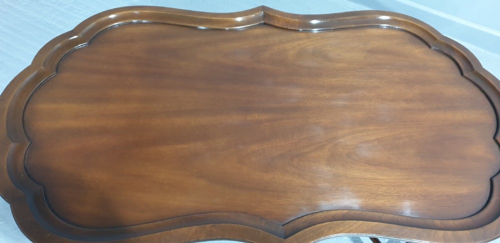 Unusual Tray Topped Mahogany Coffee Table View VI