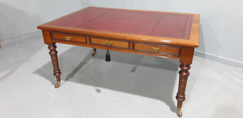 Superb Mahogany Partners Desk View VII