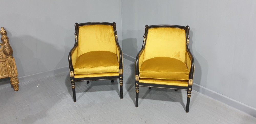 Wonderful Pair French Empire Chairs View III