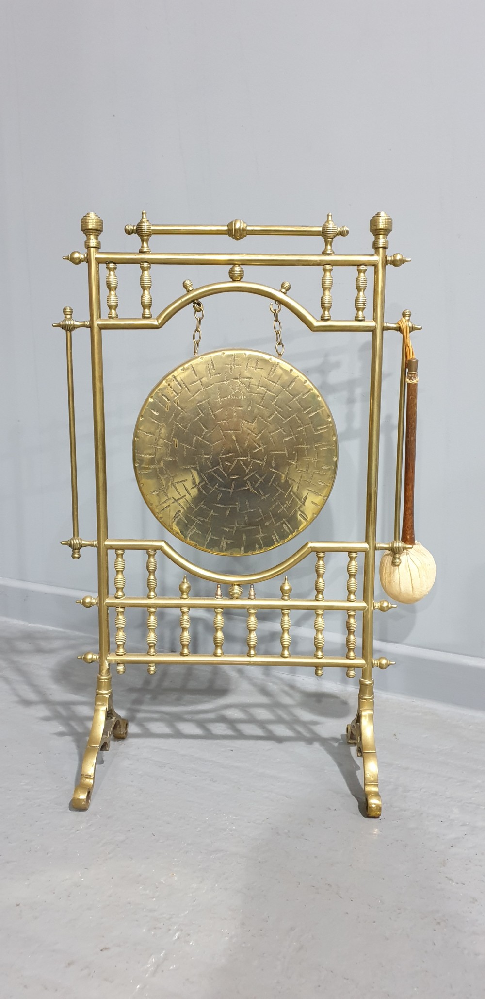 Super Floor Standing Brass Dinner Gong View II