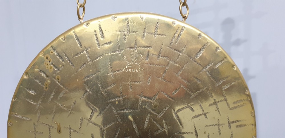 Super Floor Standing Brass Dinner Gong View VI