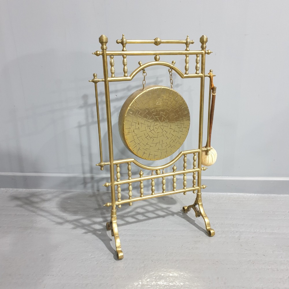 Super Floor Standing Brass Dinner Gong