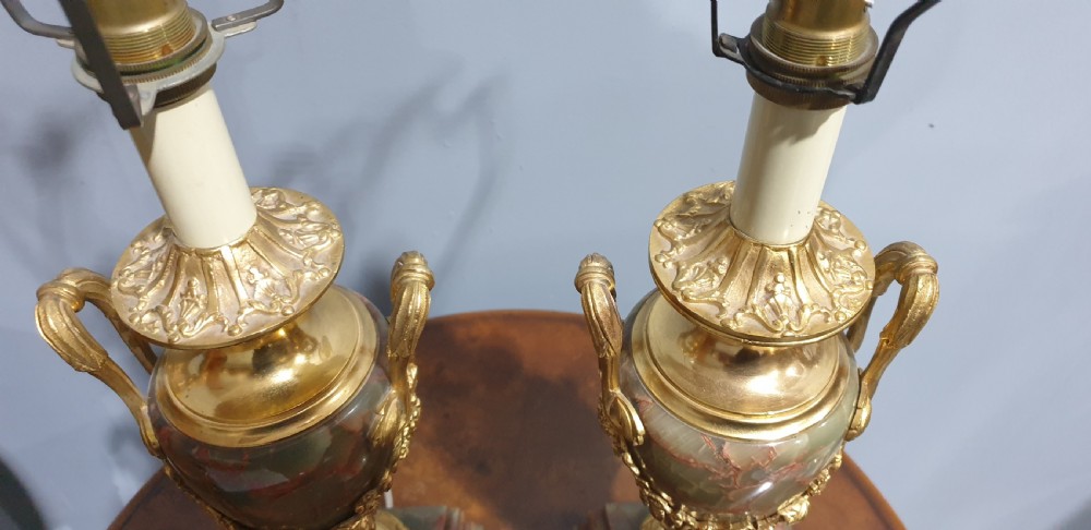 Wonderful Pair French Marble Table Lamps View VI