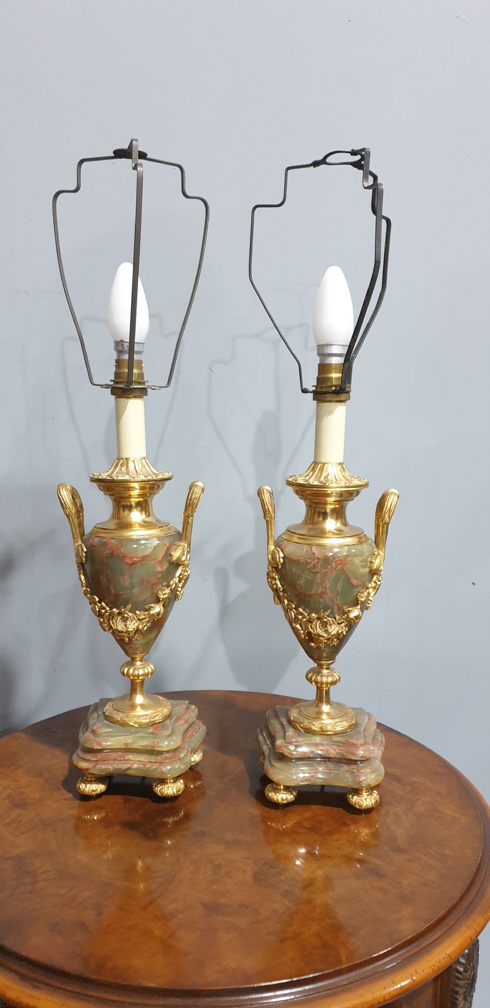 Wonderful Pair French Marble Table Lamps View VII
