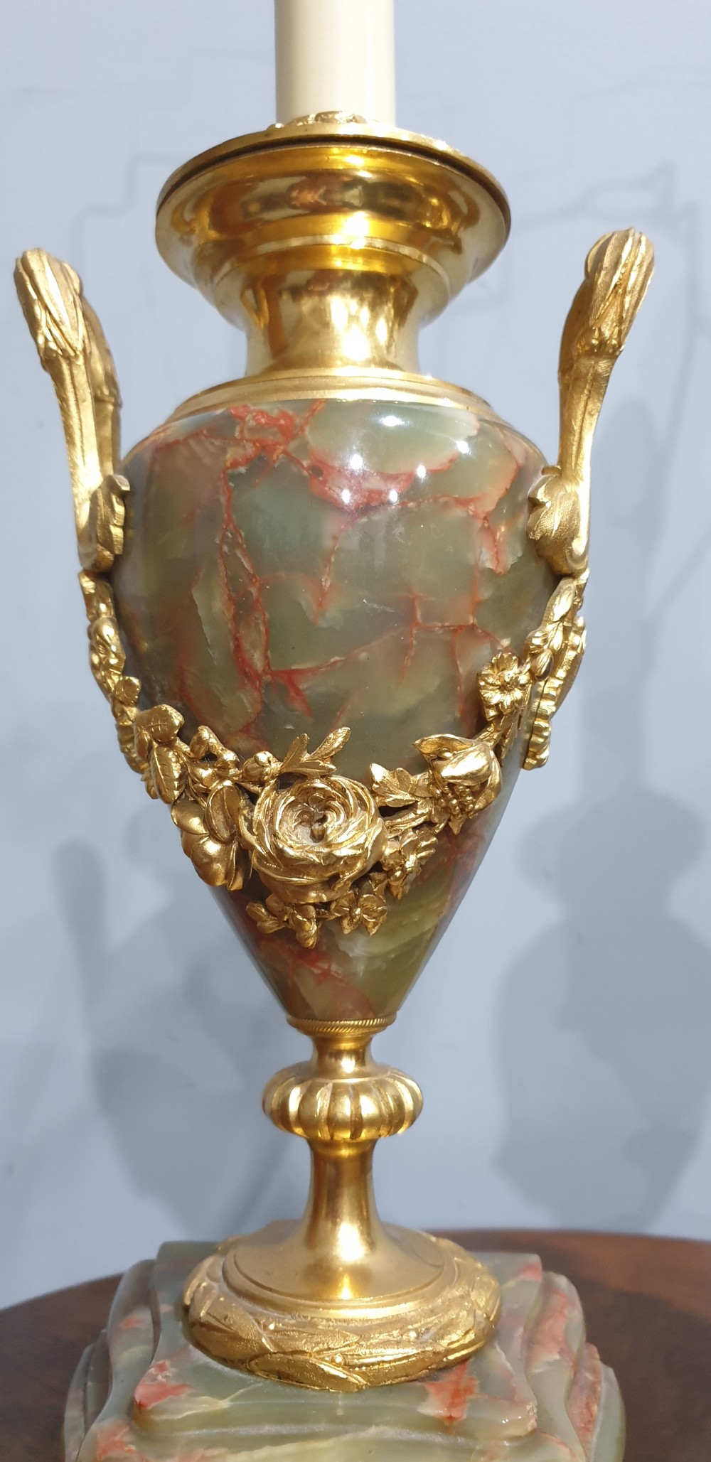 Wonderful Pair French Marble Table Lamps View XI
