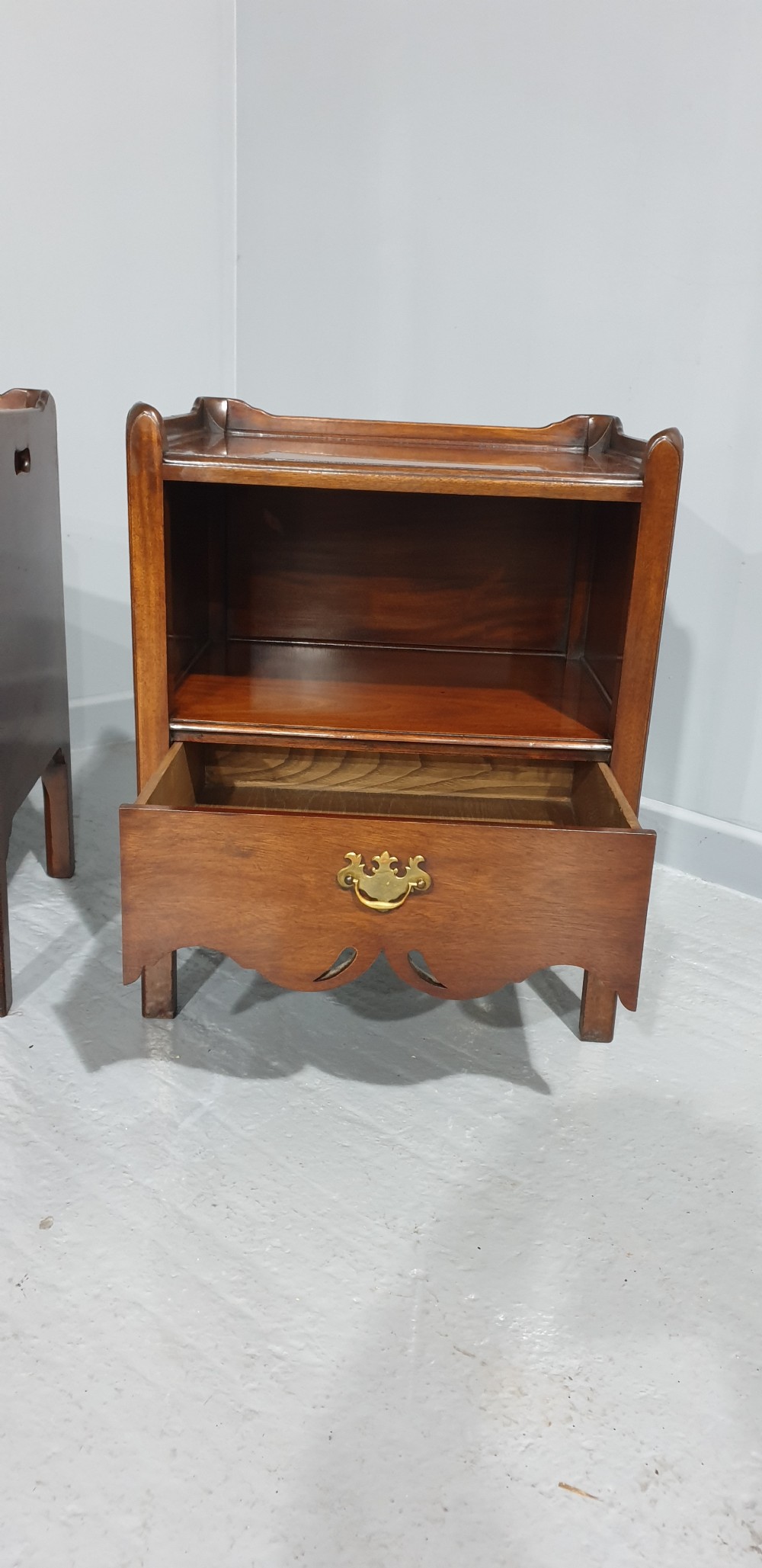 Super Pair Georgian Mahogany Bedside Cabinets View IV