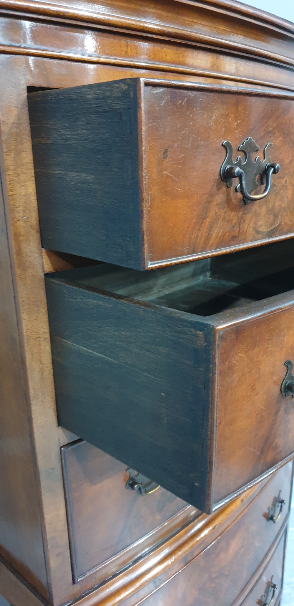 Burr Walnut Chest on Chest of Drawers View VII
