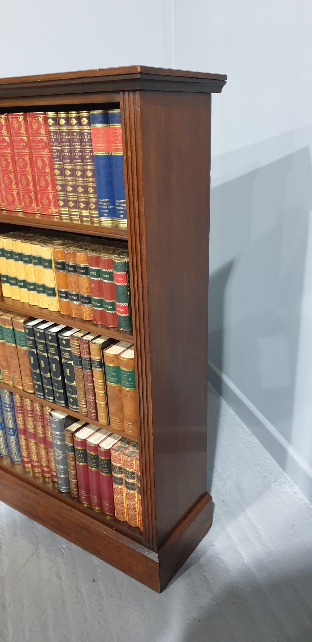 Victorian Mahogany Open Adjustable Bookcase View III