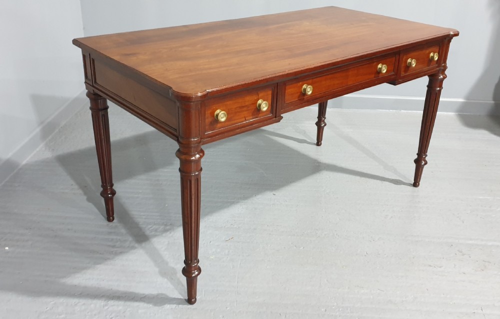 Superb Regency Mahogany Library Writing Table View VII