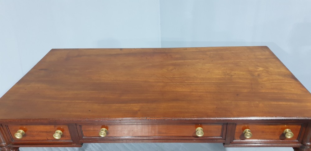Superb Regency Mahogany Library Writing Table View X