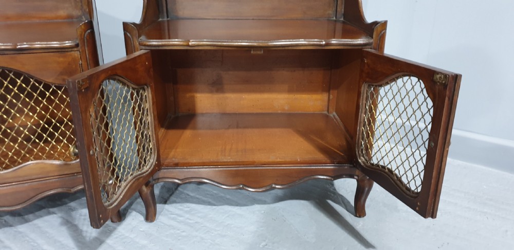Good Pair Mahogany Bedside Lamp Cabinets View V