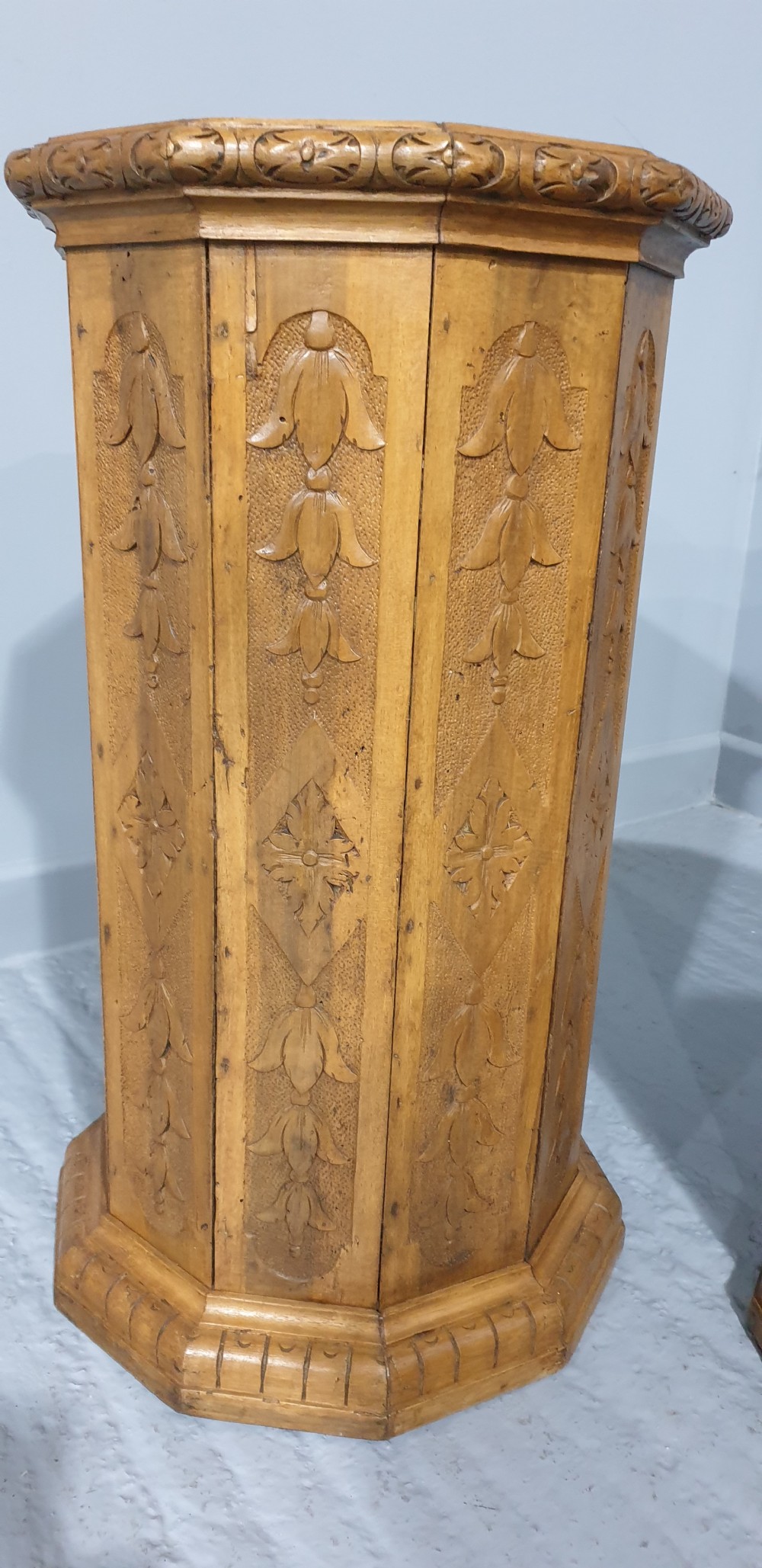 Rare Pair Pine Pedestals View IV