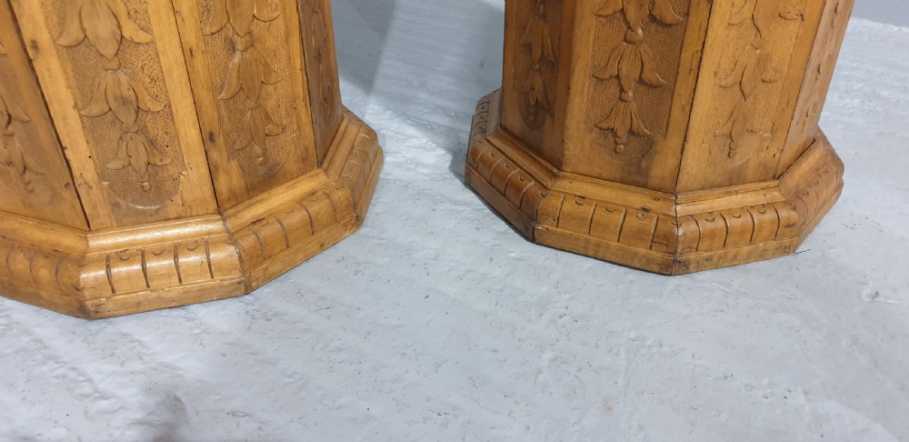 Rare Pair Pine Pedestals View VI