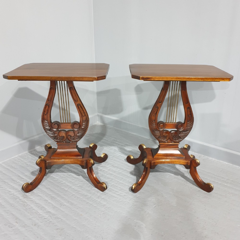 Good Pair Mahogany Occasional Tables View V