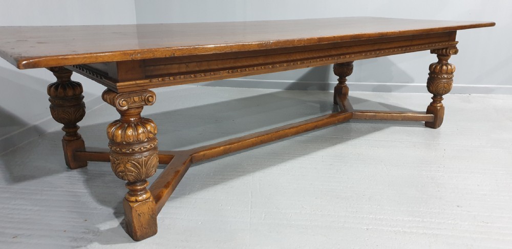 Huge 10ft (4 mtr) Oak Refrectory Dining Table View III
