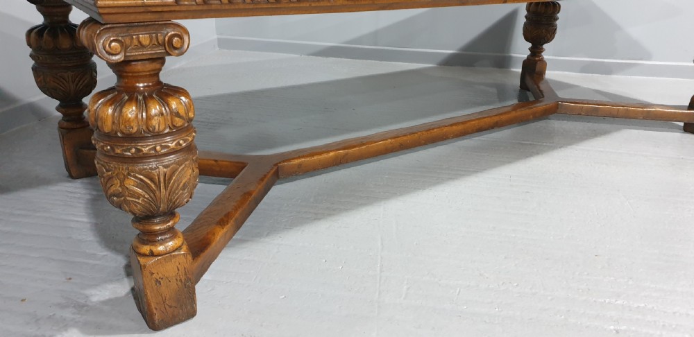 Huge 10ft (4 mtr) Oak Refrectory Dining Table View V
