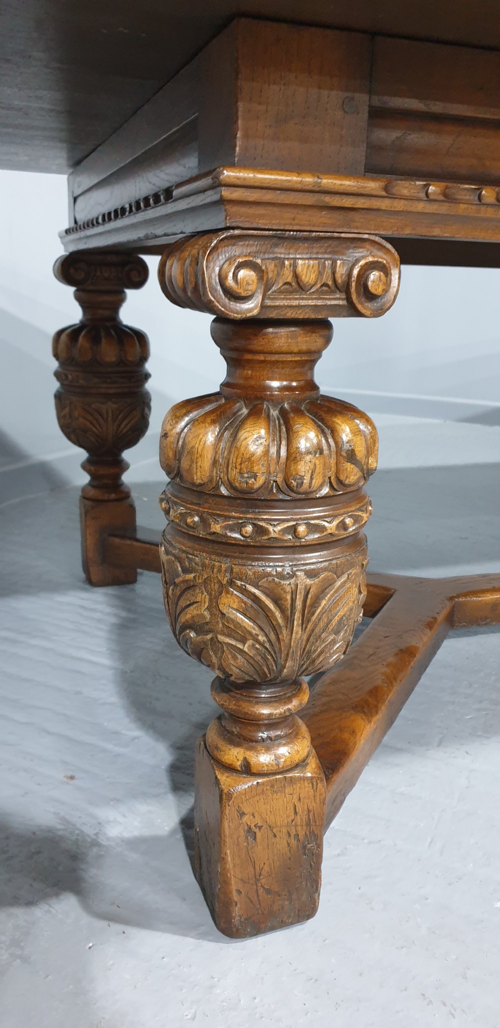 Huge 10ft (4 mtr) Oak Refrectory Dining Table View VI