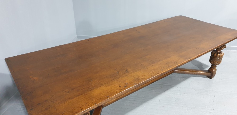 Huge 10ft (4 mtr) Oak Refrectory Dining Table View VIII