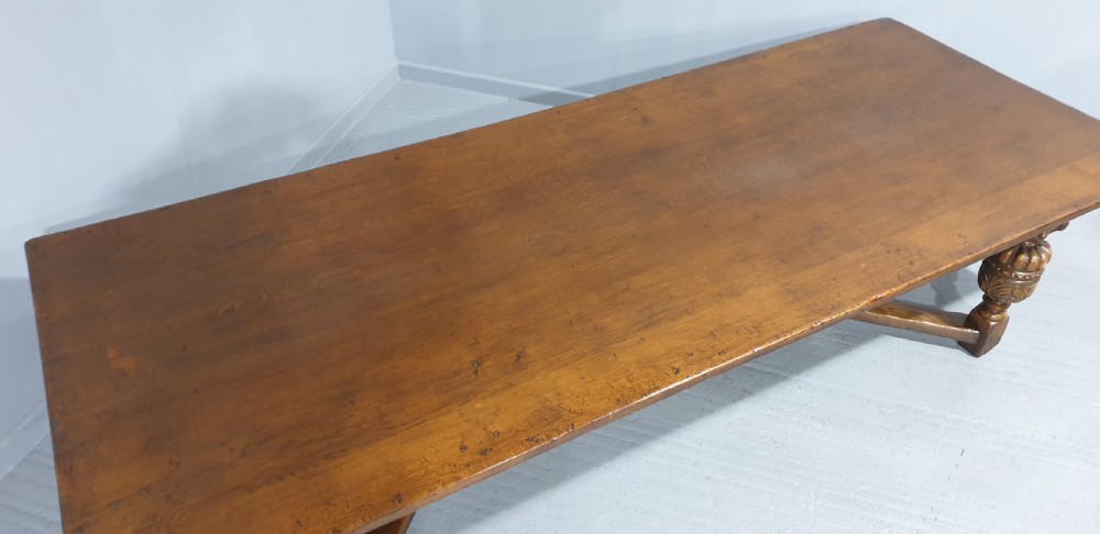 Huge 10ft (4 mtr) Oak Refrectory Dining Table View IX