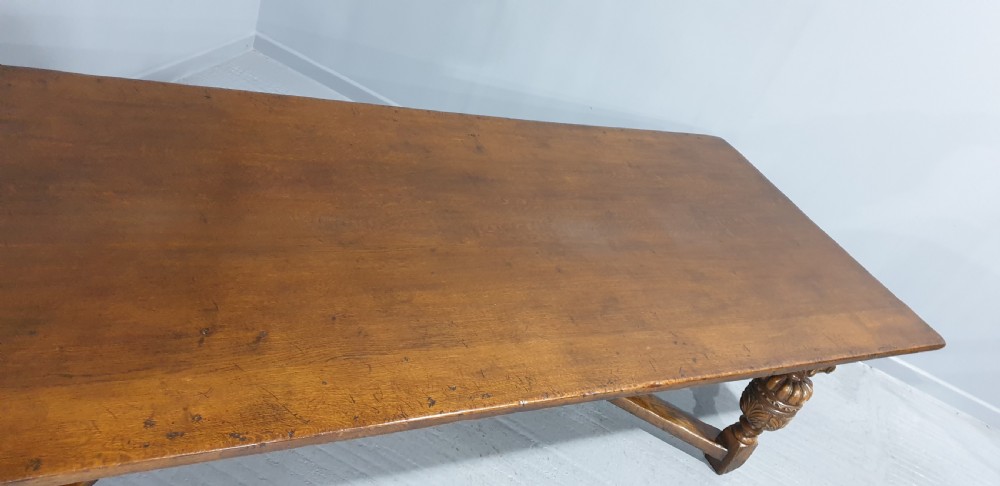 Huge 10ft (4 mtr) Oak Refrectory Dining Table View X
