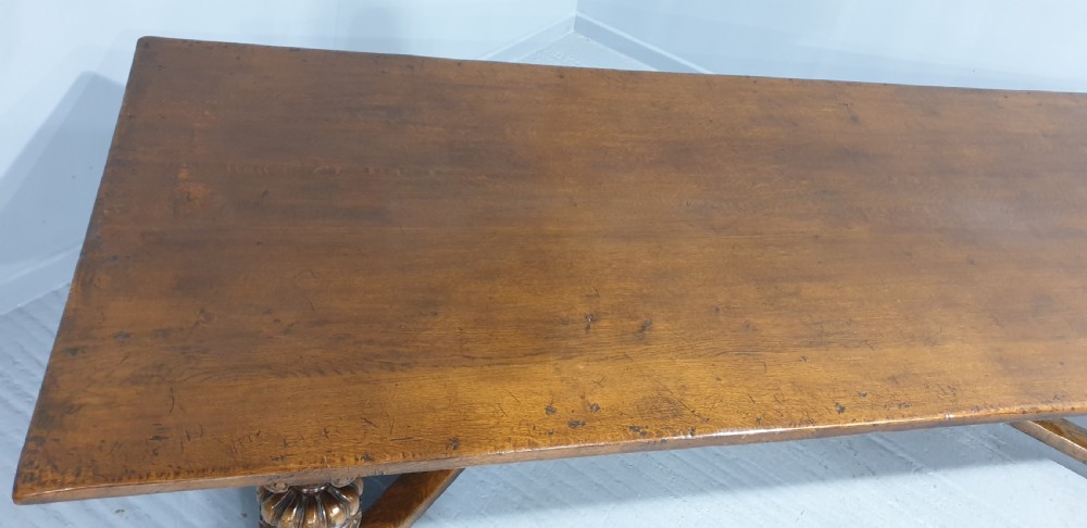 Huge 10ft (4 mtr) Oak Refrectory Dining Table View XI
