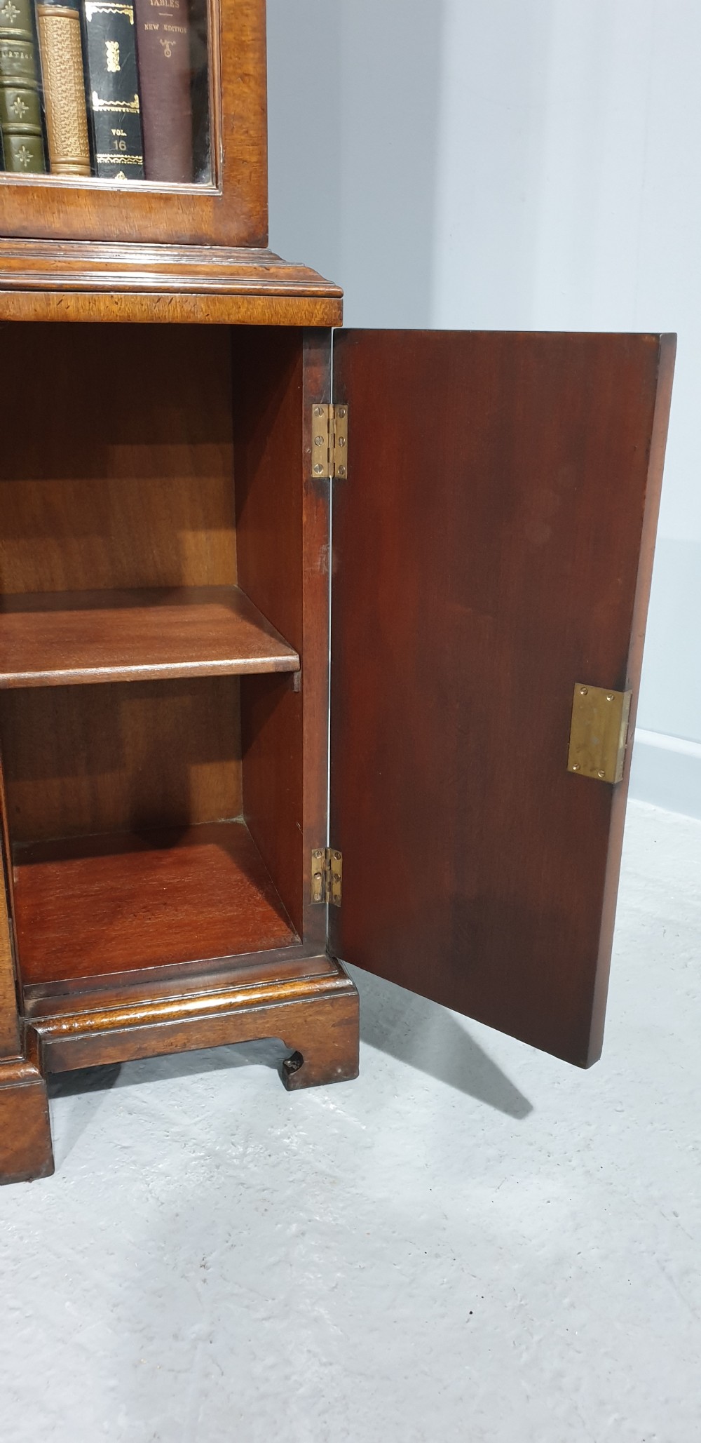 Wonderful Breakfront Walnut Bookcase View VI