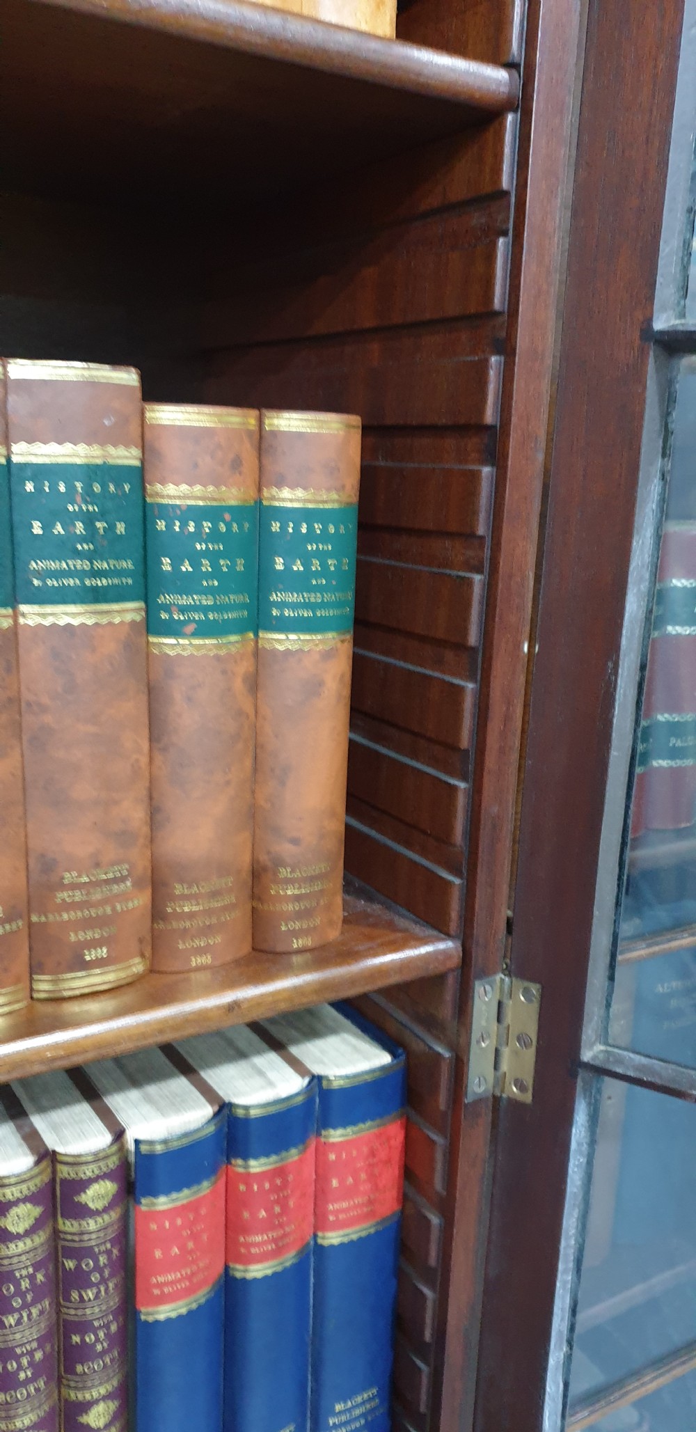 Wonderful Breakfront Walnut Bookcase View IX