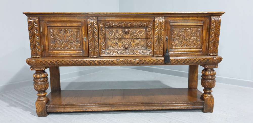 Top Quality Elizabethan Oak Sideboard View V