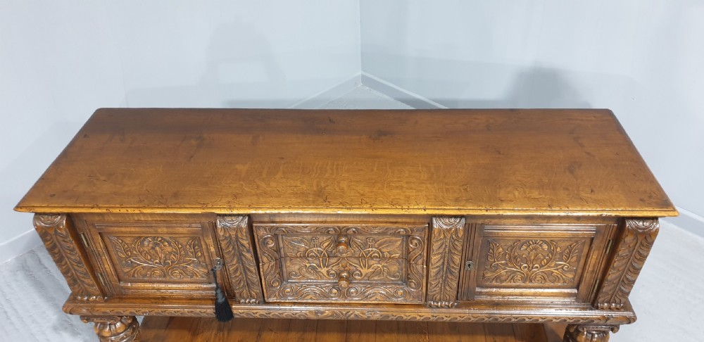 Top Quality Elizabethan Oak Sideboard View VIII