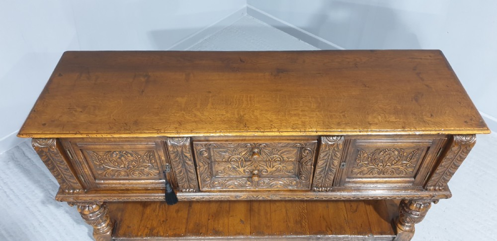 Top Quality Elizabethan Oak Sideboard View XI