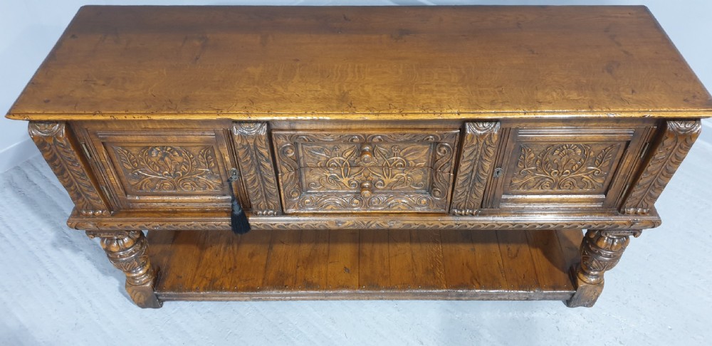 Top Quality Elizabethan Oak Sideboard View XII