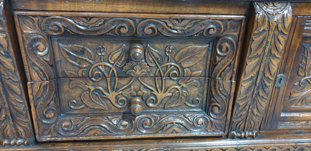 Top Quality Elizabethan Oak Sideboard View XIII