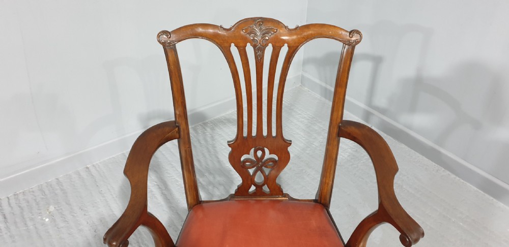 Georgian Mahogany Desk Chair View IV