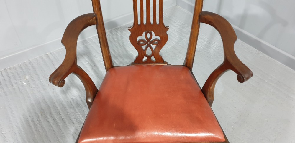 Georgian Mahogany Desk Chair View V